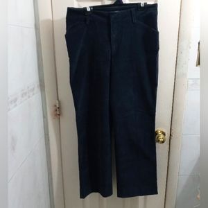 Lee Corduroy Black Just Below The Waist Pants Size 10 Medium